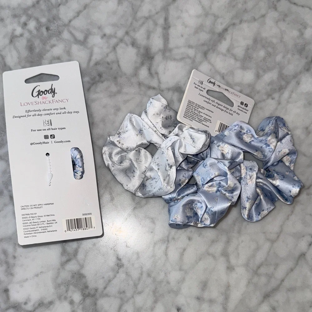 NWT LoveShackFancy x Goody Satin Claw Clip and Scrunchies  Bundle